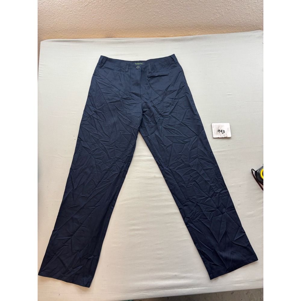 Cintas Susan Fit Navy Blue Work Trousers Straight Leg Pants Size 10 RG 390-20